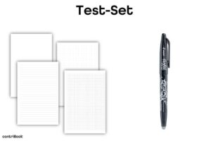 Wiederbeschreibbares Papier mit Stift.