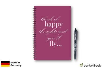Think Of Happy Thoughts Notizbuch