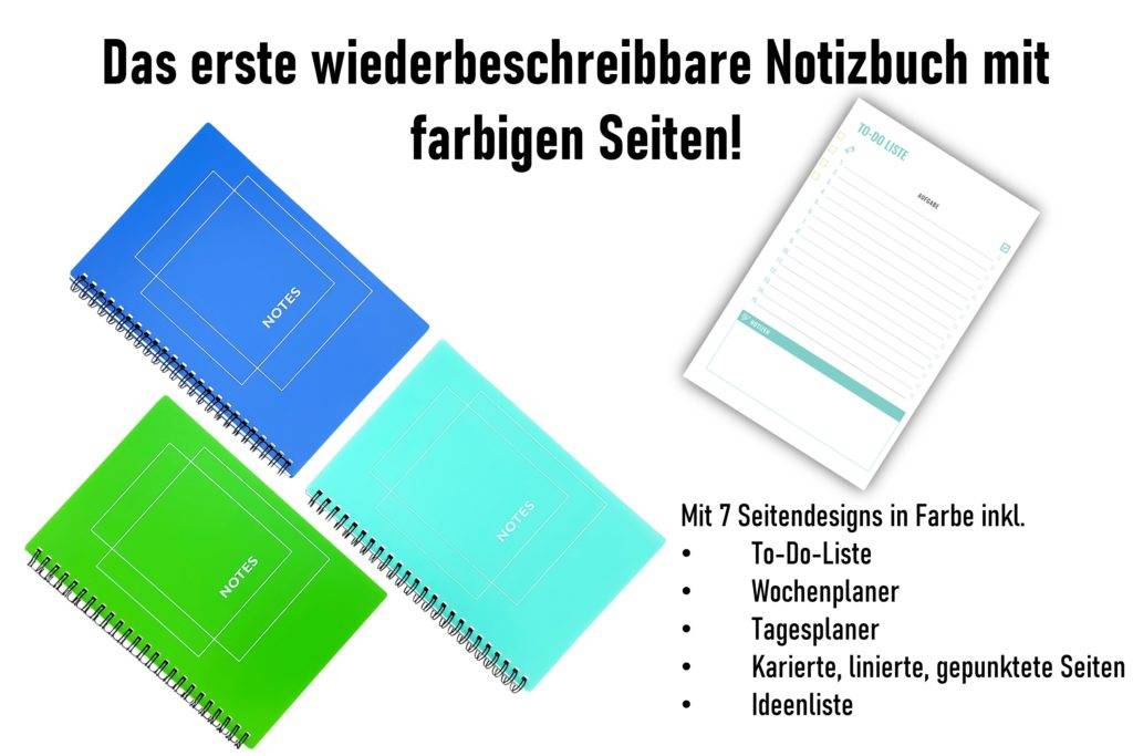 Wiederverwendbares Notizbuch A5 contriBook color