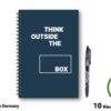 Wiederverwendbares Notizbuch "Think Outside the Box" Premium Hardcover A5