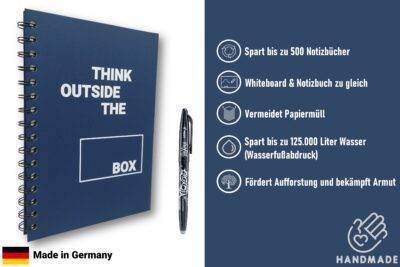 Notizbuch Think outside the Box mit Hardcover