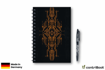 notizbuch cyber circuit mit zubehör abwischbar wiederverwendbar
