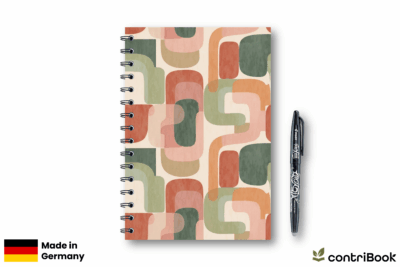 retro notizbuch terra curves a5 wiederverwendbar abwischbar