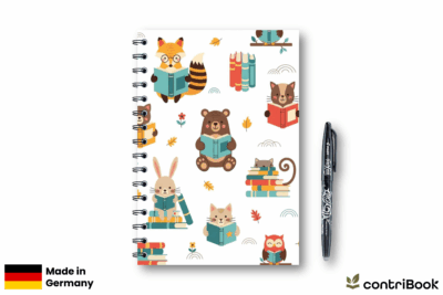 wiederverwendbares Notizbuch Tiere Kinder Book Buddies A5