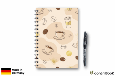 Wiederverwendbares Notizbuch A5 Softcover SHIELD - Coffee Vibes